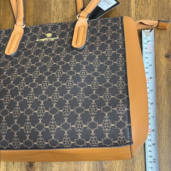 NWT Nanette Lepore Vegan Leather Logo Shoulder Bag Chocolate Vachetta - Picture 14 of 14